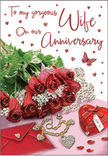 The scene shows an anniversary card styled as a lovingly curated display, the sort of thoughtful arrangement a couple in Richmond might set out before an evening walk by the Thames. Draped across the foreground is a lush spray of red roses, their petals velvety and full, each bloom glowing with a deep, romantic crimson tone. The roses are intertwined with soft greenery, slender stems and leaves framing the flowers and adding a sense of life and movement, as though the bouquet has only just been laid down. Beneath and around the blossoms, a shimmering surface reflects gentle highlights, catching the curves of the petals and the shine of surrounding details. A heart-shaped locket lies open or resting flat, its metal surface subtly gleaming, accompanied by dainty pearls and jewel-like adornments scattered as if from a cherished jewellery box. A neatly folded envelope sits close by, slightly overlapping the decoration, suggesting a carefully chosen anniversary card with a handwritten message inside, perhaps bought on a stroll through Richmond's town centre. Tiny hearts in shades of red and blush appear across the design, some sparkling, some softly printed, creating a playful yet elegant pattern. A single butterfly motif, delicate and light, seems to flutter above the arrangement, adding a sense of magic and renewal. The overall colour palette is drenched in passionate reds, gentle pinks, and warm highlights, evoking deep affection and shared memories. With its soft, romantic lighting and layered textures of metal, paper, and petals, the image feels perfect for marking an intimate moment of remembrance and renewed promises in Richmond.