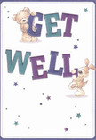 With a cheerful flair that echoes the vibrant community spirit of Richmond, this get well card bursts forth with warmth and playfulness. Centrally placed, a lovable teddy bear and a friendly puppy engage with large, color-washed letters that boldly spell out 'Get Well.' Their illustrated fur-soft and inviting-is highlighted by gentle brushstrokes, almost tangible, like the velvety petals in a freshly delivered bouquet from a Richmond florist. Vibrant shades of indigo and teal animate the text, standing out brilliantly against a soft, creamy background that radiates clarity and positivity. Playful stars in hues of blue and lavender are sprinkled across the design, introducing a whimsical, uplifting energy-much like the first crocuses appearing in local gardens each spring. The overall composition feels airy and full of promise, conveying sincere comfort and lighthearted optimism. It's the kind of card that, when paired with a thoughtfully arranged bouquet delivered from a Richmond flower shop, becomes an expression of genuine kindness and nurturing-helping to lift the spirits of anyone on the path to recovery in Richmond's welcoming, leafy neighbourhoods.